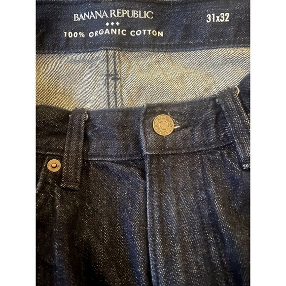 Banana Republic Mens Jeans Organic Cotton 31X32 Dark Wash‎ Blue Denim - Picture 8 of 8